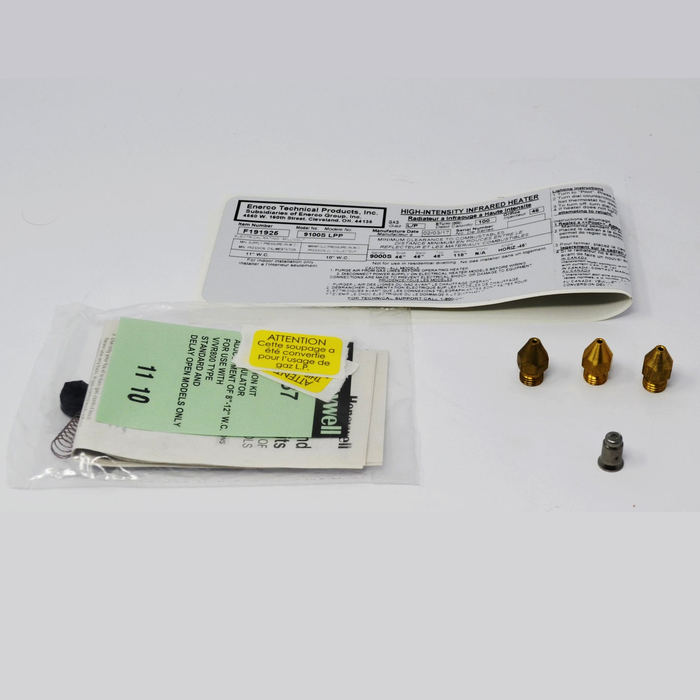 Conversion Kit 9000S - NG To LP