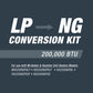 LP to NG Conversion Kit for Use with Unit Heaters 200,000 BTU