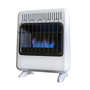 20,000 BTU Vent Free Blue Flame Propane Heater with Thermostat and Blower