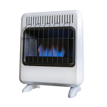 20,000 BTU Vent Free Blue Flame Natural Gas Heater with Thermostat and Blower