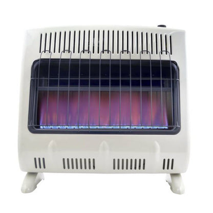 30,000 BTU Vent Free Blue Flame Natural Gas Heater with Thermostat and Blower