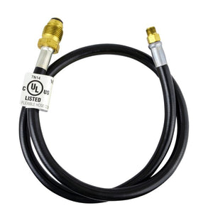 12in Propane Hose Assembly (Excess Flow POL x 1/4in Male Inverted Flare) Bulk