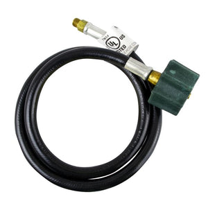 2ft Propane Hose Assembly (Green Acme Nut x 1/4in Male Inverted Flare) Bulk